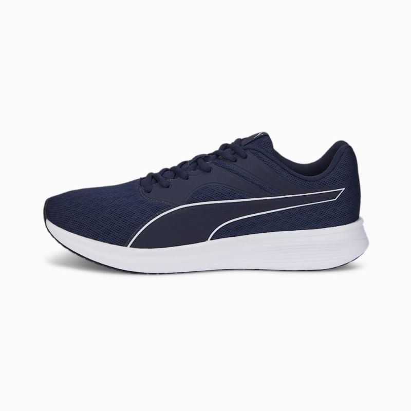 Puma | Men's Transport Running Shoes - Peacoat-White - Click Image to Close