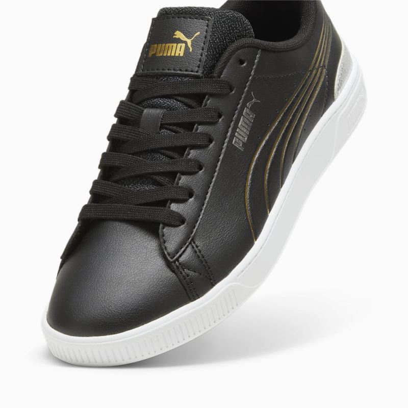 Puma | Women's Vikky v3 Metallic Shine Sneakers - Black-Gold-White