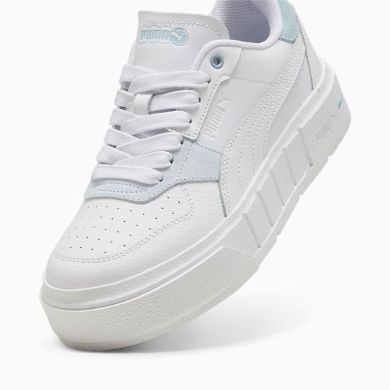 Puma | Girls Cali Court Match Big Kids Sneakers - White-Turquoise Surf