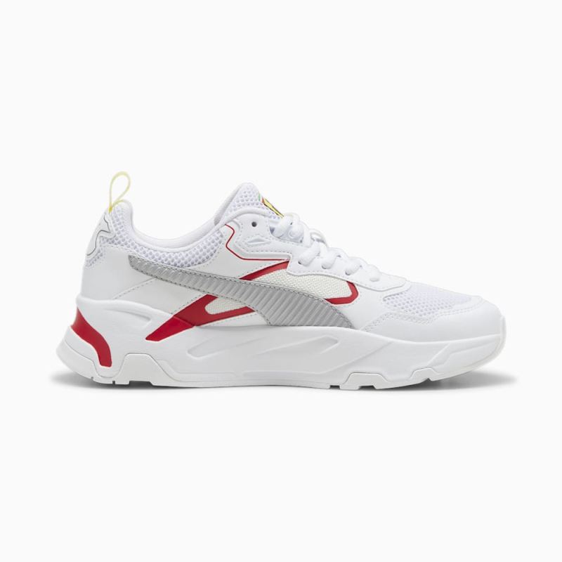 Puma | Men's Scuderia Ferrari Trinity Sneakers - White-Silver-Rosso Corsa