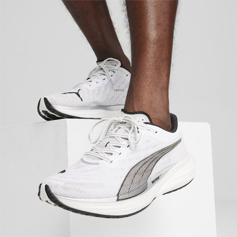 Puma | Men's Deviate NITRO 2 Running Shoes - White-Black-Silver