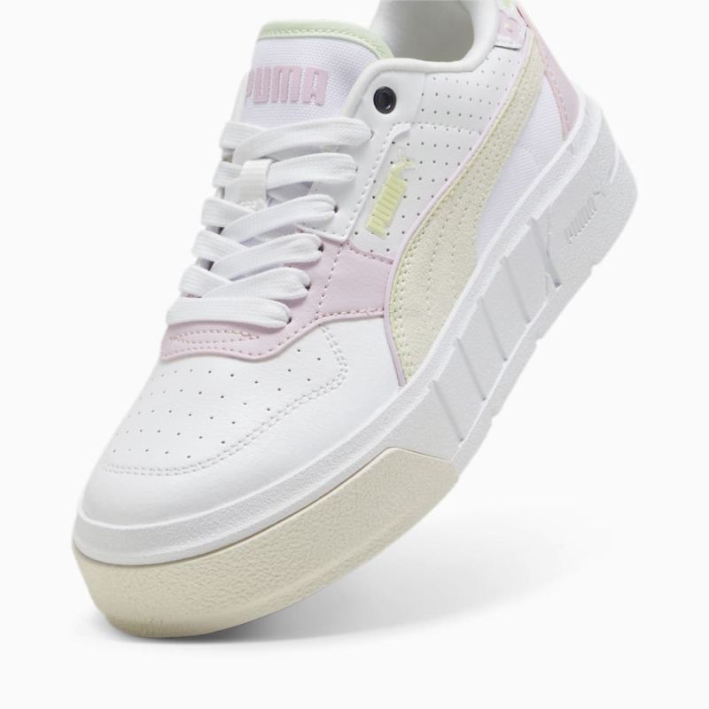 Puma | Girls Puma | Girls Cali Court Match Big Kids Sneakers - White-Warm White