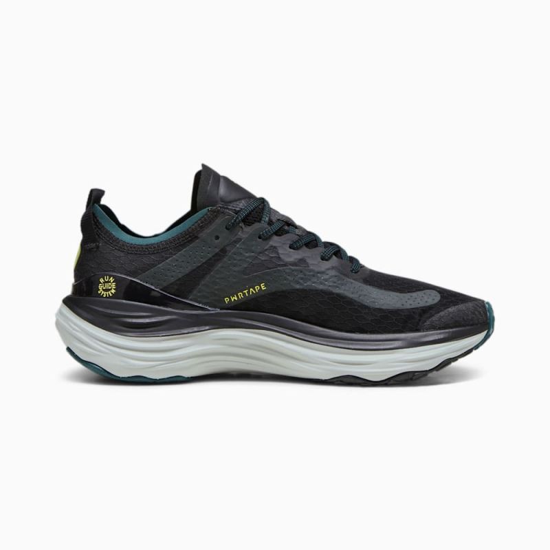 Puma | Men's ForeverRun NITRO WTR Running Shoes - Black-Malachite-Yellow Burst