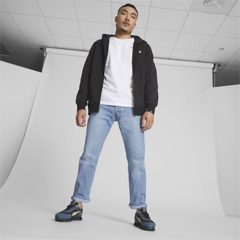 Puma | Men's Future Rider Concrete Camo Sneakers - Inky Blue-Black-Sand Dune