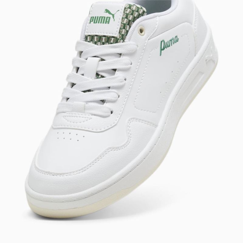 Puma | Women's Court Classy Blossom Sneakers - White-Archive Green