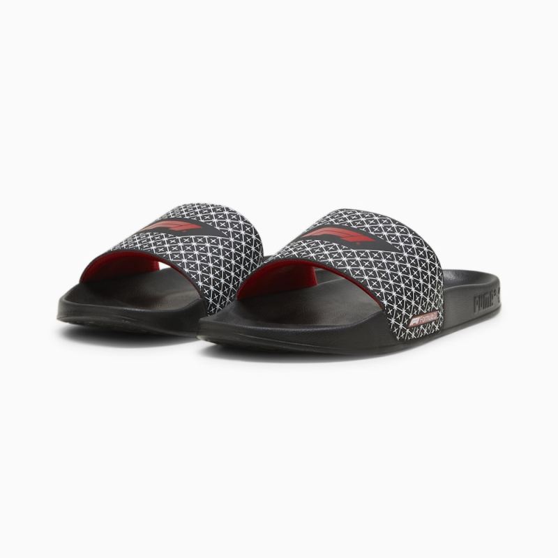 Puma | Men's x F1 Leadcat 2.0 Slides - Black-Pop Red