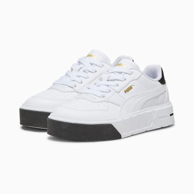 Puma | Girls Puma | Girls Cali Court Little Kids Leather Sneakers - White-Black