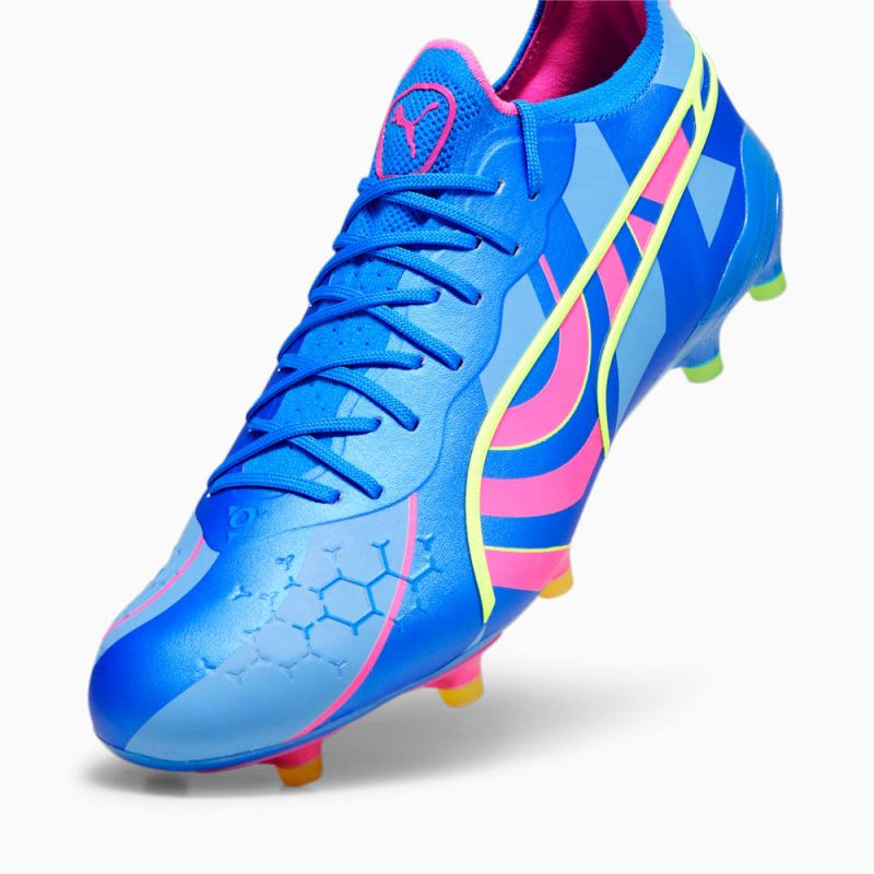 Puma | Men's KING ULTIMATE ENERGY FG/AG Soccer Cleats - Ultra Blue-Luminous Pink-Luminous Blue