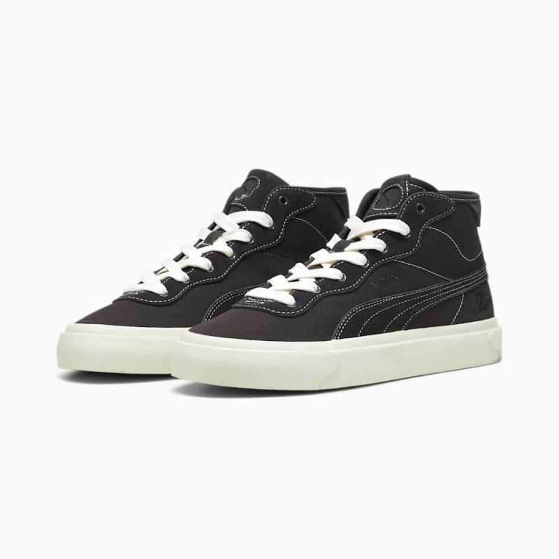 Puma | Men's Capri Royale Mid Boot Sneaker - Flat Dark Gray-Warm White